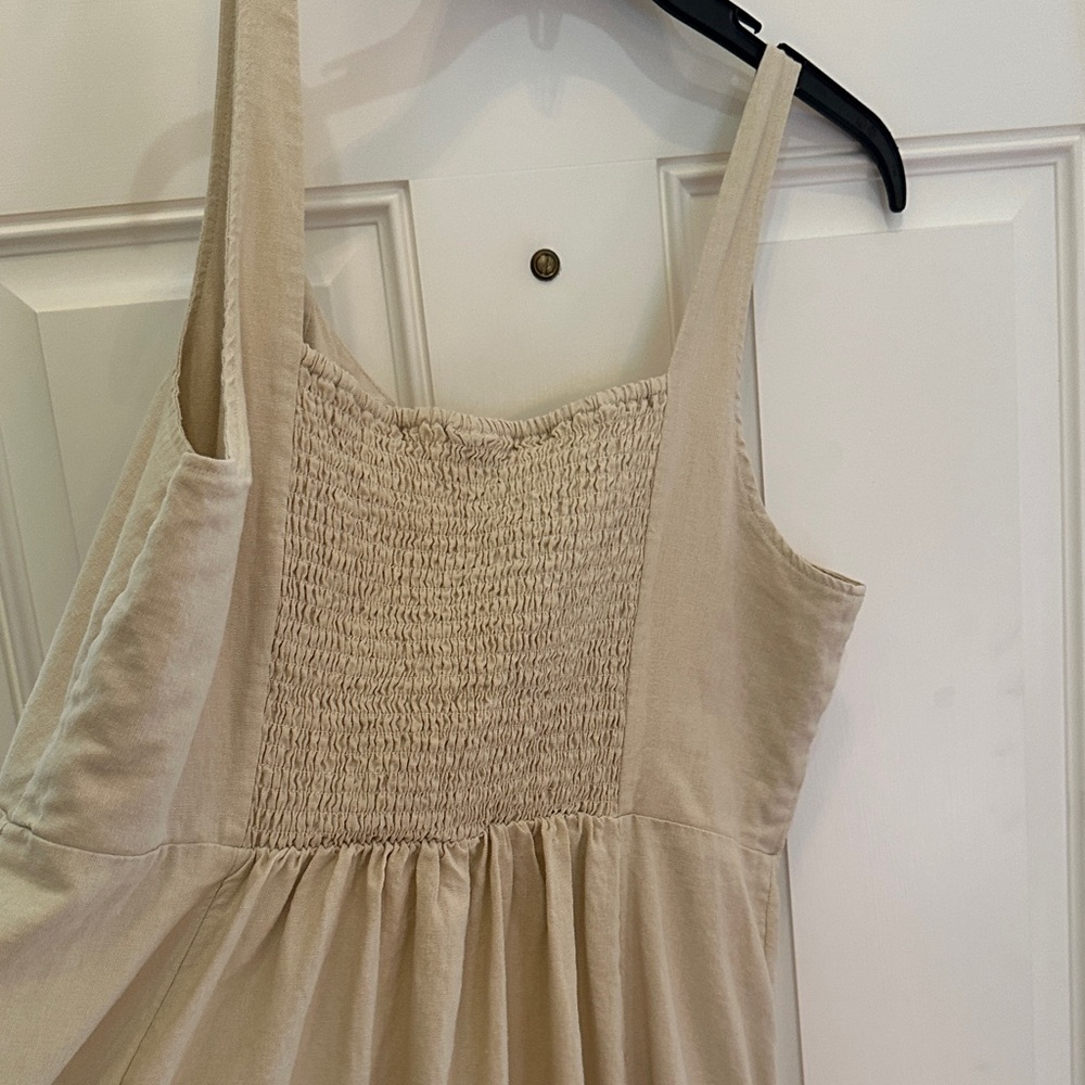 Old Navy Cream Slip-on Midi Dress with Slim Straps - Picture 5 of 6